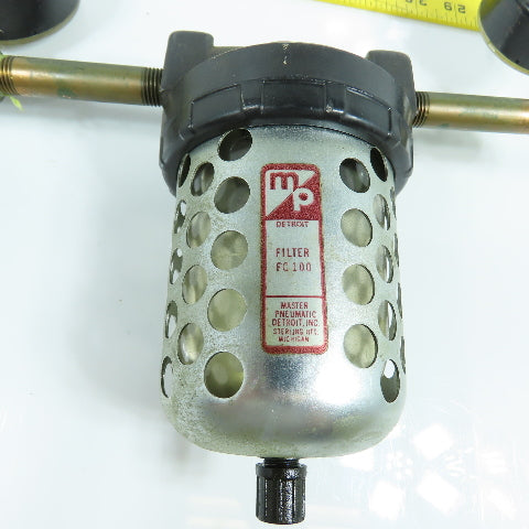 Coilhouse FC100 MF-140-41M Compressed Air Filter & Double Gauge Assembly 1/8 NPT