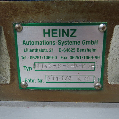 Heinz HTT45-8-240-MS-RH 8 Station 240° Rotary Index Table 220-460V 60Hz .12kW