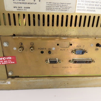 Alen Bradley 2711-MT20 Ser B Touchscreen Monitor Operator Interface Rev B