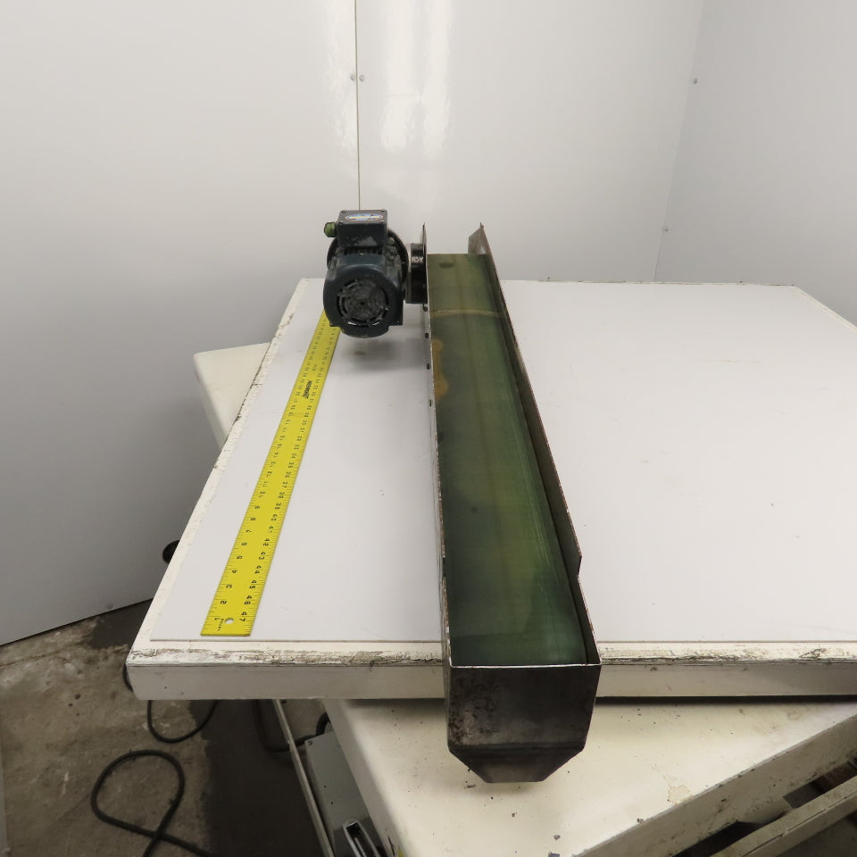 4-1/2" Wide Smooth Belt Slide Bed Conveyor 50FPM 230/460V 3PH 57.5" OAL 41" Bed