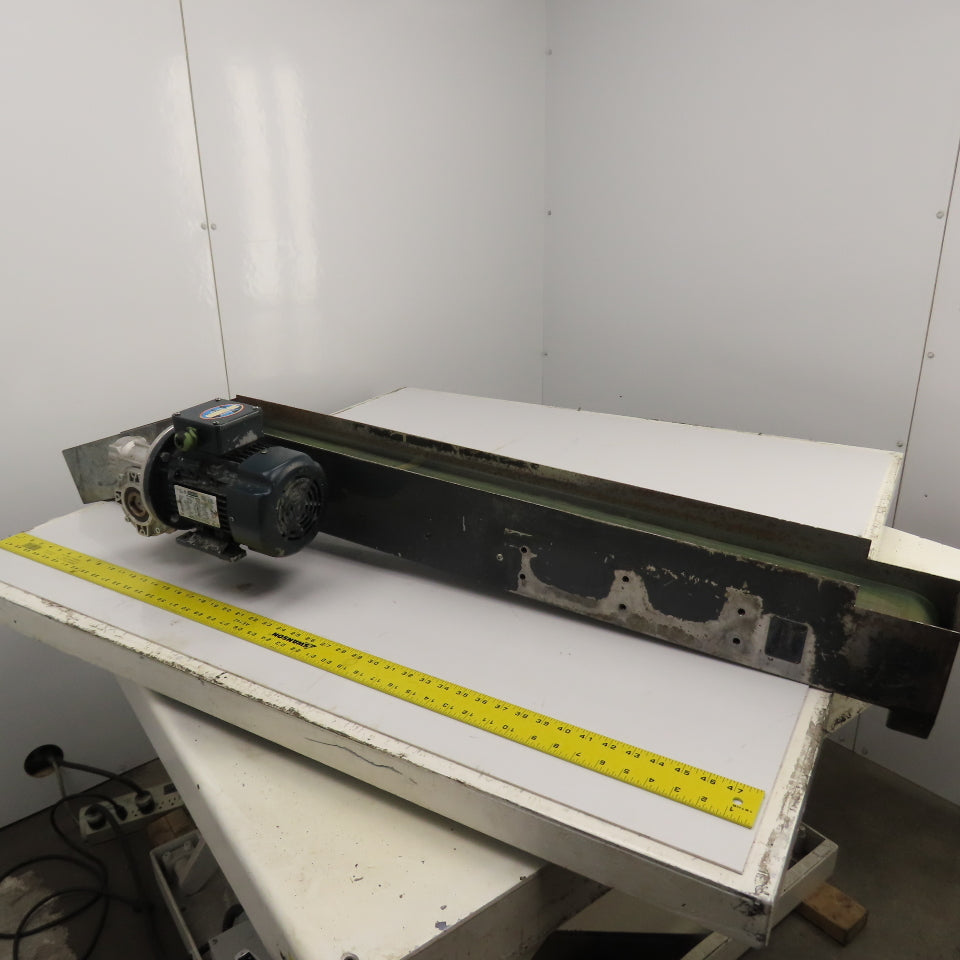 4-1/2" Wide Smooth Belt Slide Bed Conveyor 50FPM 230/460V 3PH 57.5" OAL 41" Bed