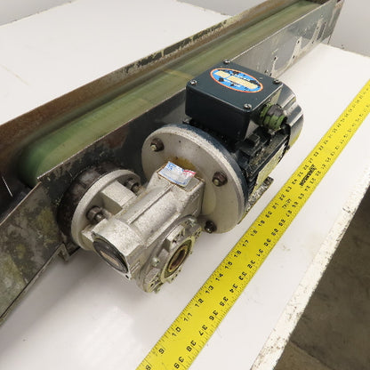 4-1/2" Wide Smooth Belt Slide Bed Conveyor 50FPM 230/460V 3PH 57.5" OAL 41" Bed