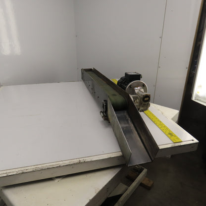 4-1/2" Wide Smooth Belt Slide Bed Conveyor 50FPM 230/460V 3PH 57.5" OAL 41" Bed