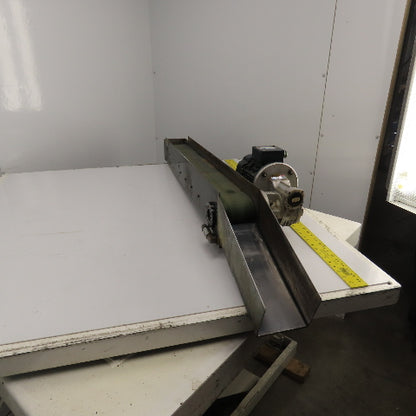 4-1/2" Wide Smooth Belt Slide Bed Conveyor 50FPM 230/460V 3PH 57.5" OAL 41" Bed