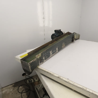 4-1/2" Wide Smooth Belt Slide Bed Conveyor 50FPM 230/460V 3PH 57.5" OAL 41" Bed