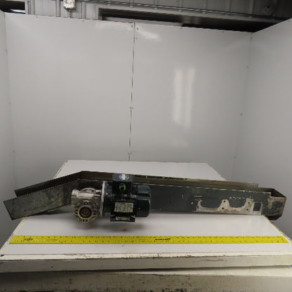 4-1/2" Wide Smooth Belt Slide Bed Conveyor 50FPM 230/460V 3PH 57.5" OAL 41" Bed