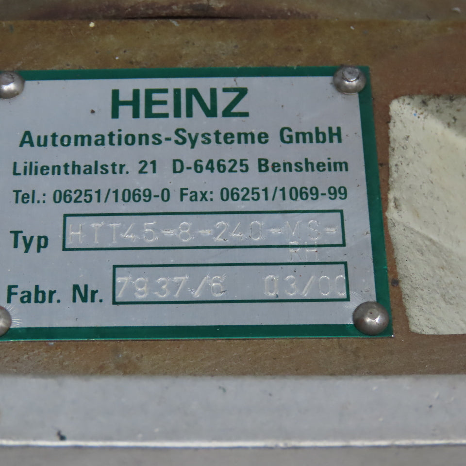 Heinz HTT45-8-240-MS-RH 8 Station 240° Rotary Index Table 480V 60Hz .12kW