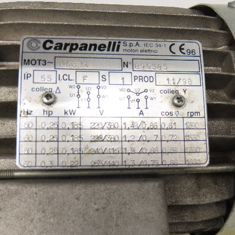 STM RMI 40 S 40:1 Ratio .22kW 220-440V 50/60Hz LH Output 117RPM Gear Motor