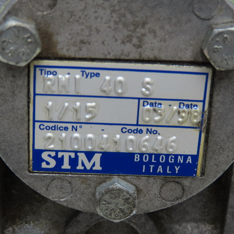 STM RMI 40 S 40:1 Ratio .22kW 220-440V 50/60Hz RH Output 117RPM Gear Motor