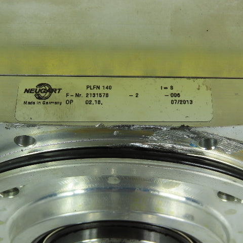 Neugart PLFN 140 Planetary Gearbox Reducer End Cap W/ Splined Shaft F-Nr 2131578