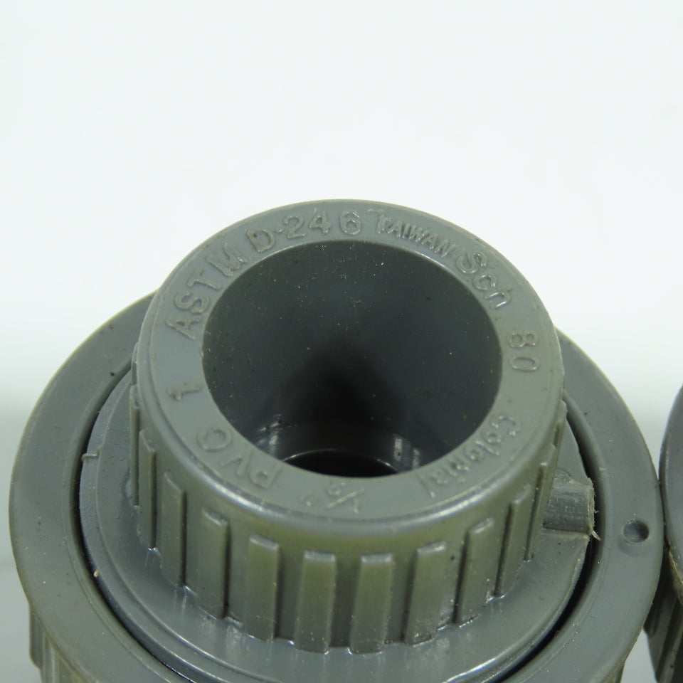 Colonial ASTMD-246 1/2" x 1/2" Slip SCH 80 PVC Pipe Unions Lot Of 10