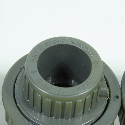 Colonial ASTMD-246 1/2" x 1/2" Slip SCH 80 PVC Pipe Unions Lot Of 10