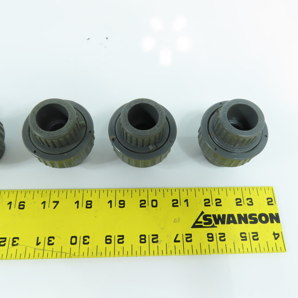 Colonial ASTMD-246 1/2" x 1/2" Slip SCH 80 PVC Pipe Unions Lot Of 10