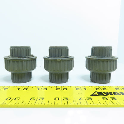 Colonial ASTMD-246 1/2" x 1/2" Slip SCH 80 PVC Pipe Unions Lot Of 10