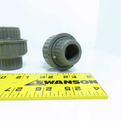 Colonial ASTMD-246 1/2" x 1/2" Slip SCH 80 PVC Pipe Unions Lot Of 10