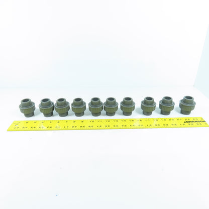 Colonial ASTMD-246 1/2" x 1/2" Slip SCH 80 PVC Pipe Unions Lot Of 10
