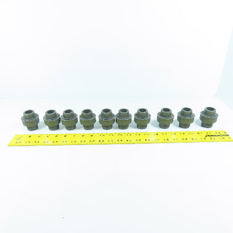 Colonial ASTMD-246 1/2" x 1/2" Slip SCH 80 PVC Pipe Unions Lot Of 10