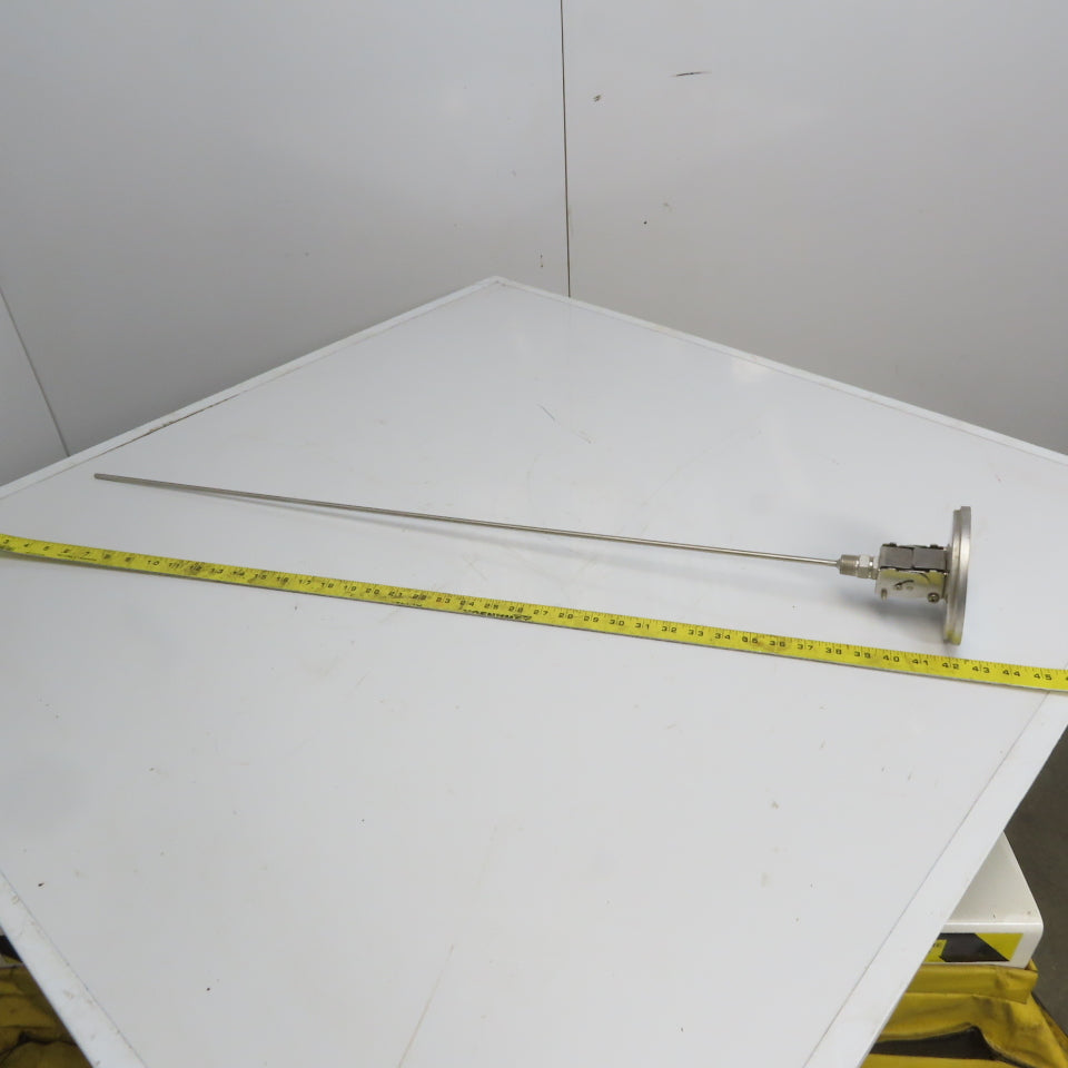 Ashcroft 7JA-10902-009 5" Bimetal Thermometer 1/2" NPT 36" Stem 50°-550°F Range