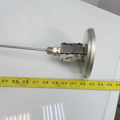 Ashcroft 7JA-10902-009 5" Bimetal Thermometer 1/2" NPT 36" Stem 50°-550°F Range