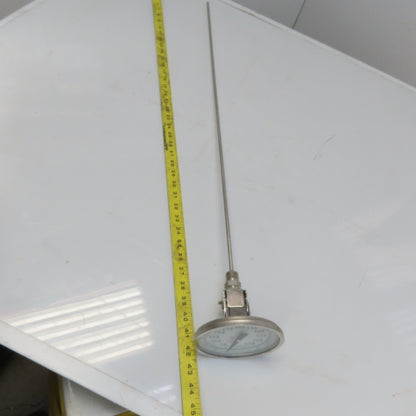 Ashcroft 7JA-10902-009 5" Bimetal Thermometer 1/2" NPT 36" Stem 50°-550°F Range