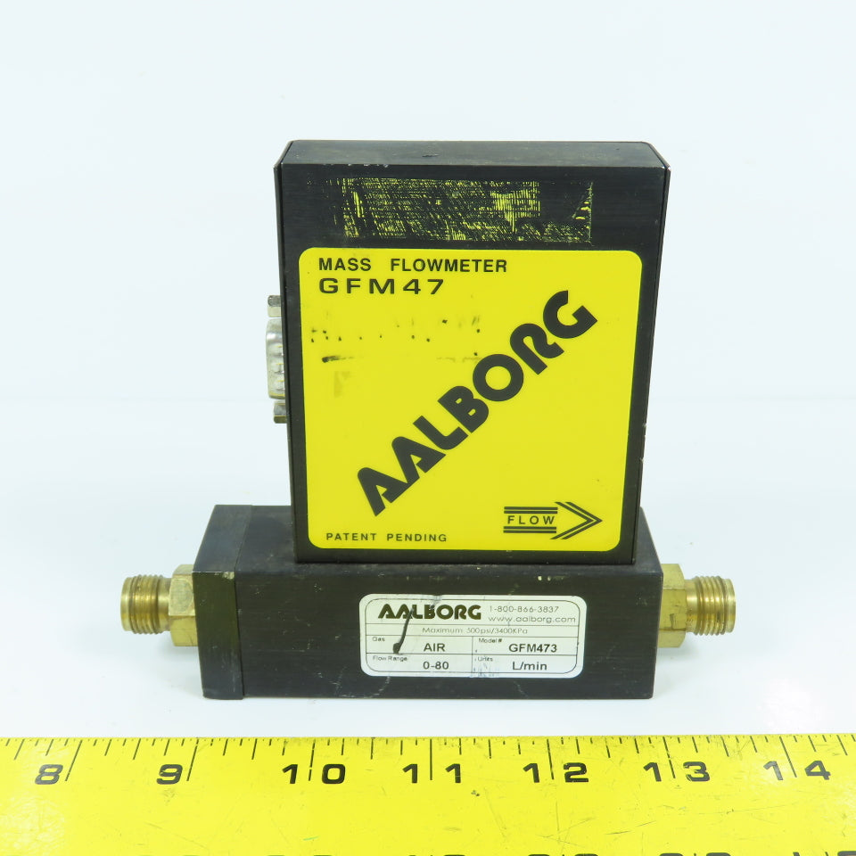 Aalborg GFM473 Air Mass Flowmeter 0-80 L/min 12VDC 500PSI Max