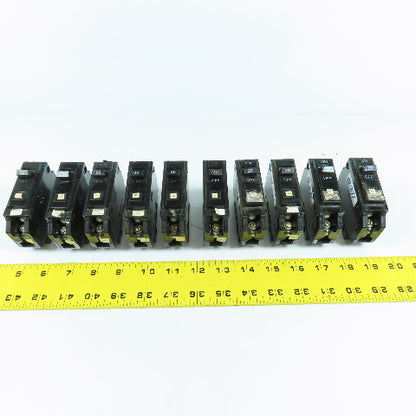 General Electric 20A Single Pole 120/240VAC Circuit Breaker Bolt-On Lot Of 10