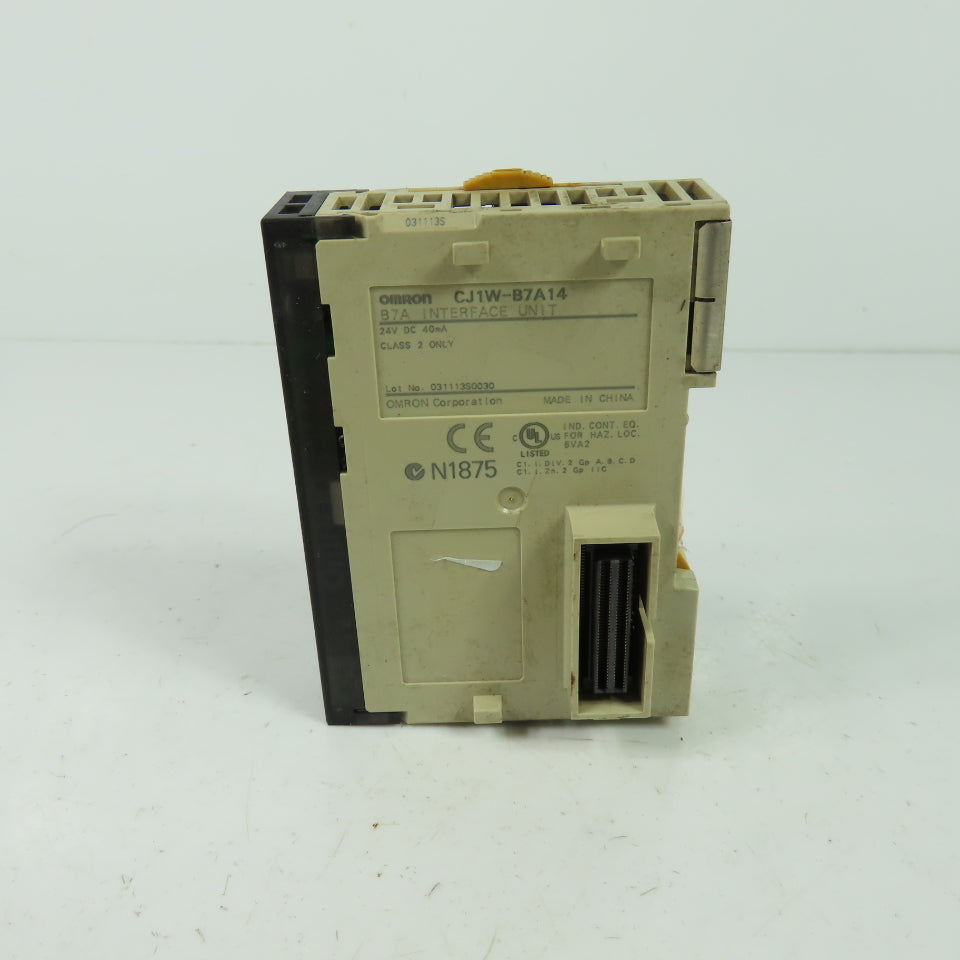 Omron CJ1W-B7A14 B7A Interface Unit 45VDC Class 2