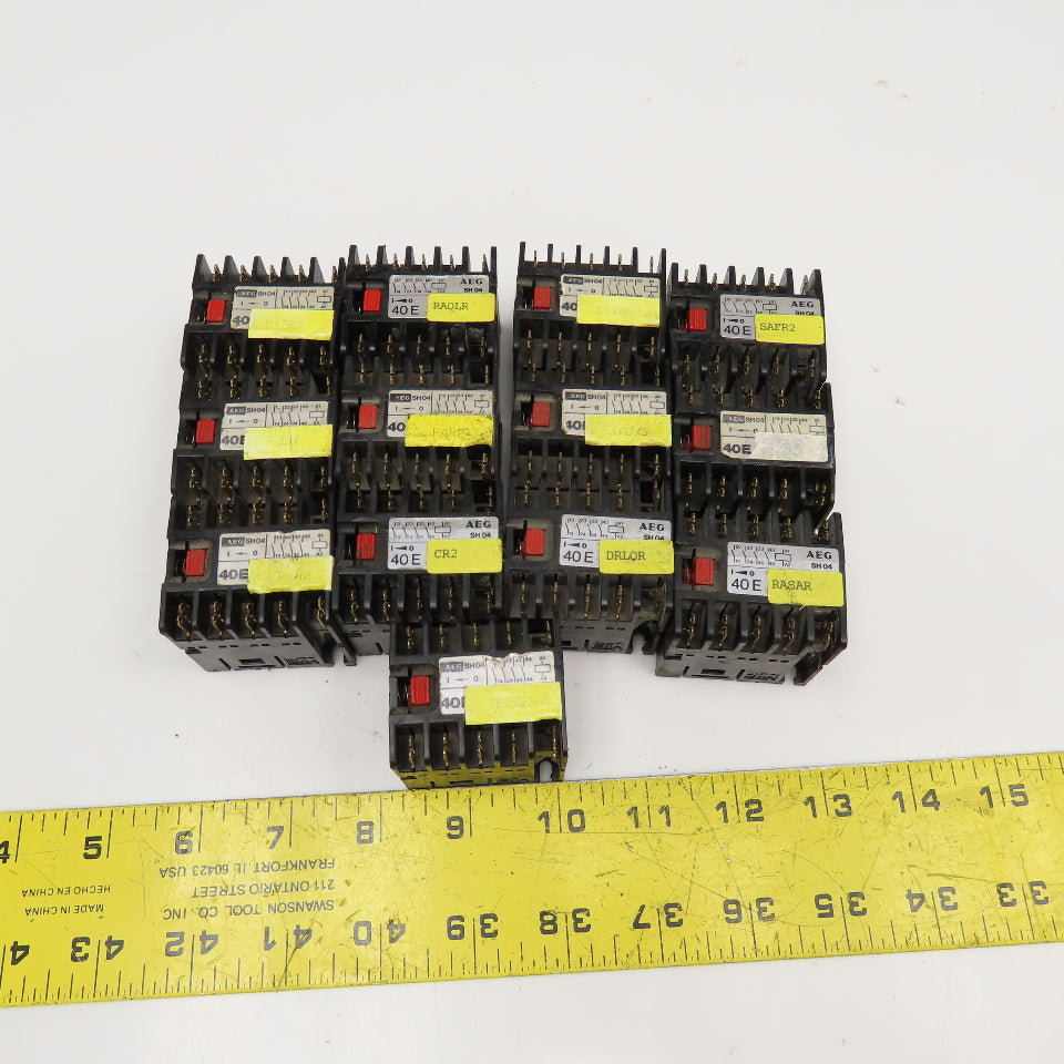 AEG SH04 600V 16A Auxiliary Contactor Lot Of 13