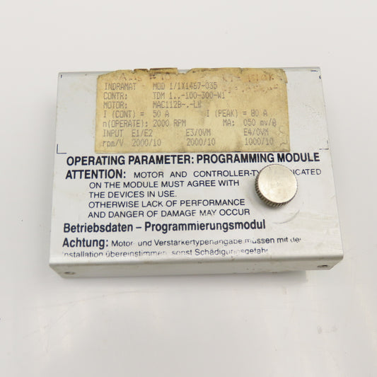 1/1x1467-035 Programming Module For Indramat TDM 1.-100-300-W1 Drive 50A 2000RPM