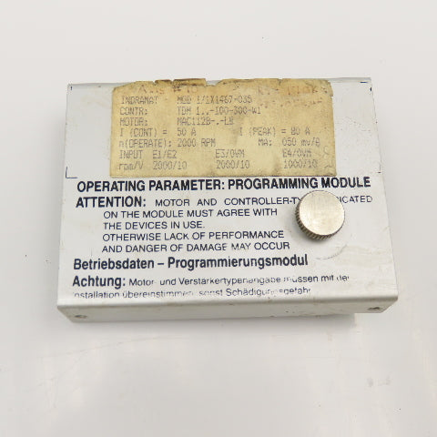 1/1x1467-035 Programming Module For Indramat TDM 1.-100-300-W1 Drive 50A 2000RPM