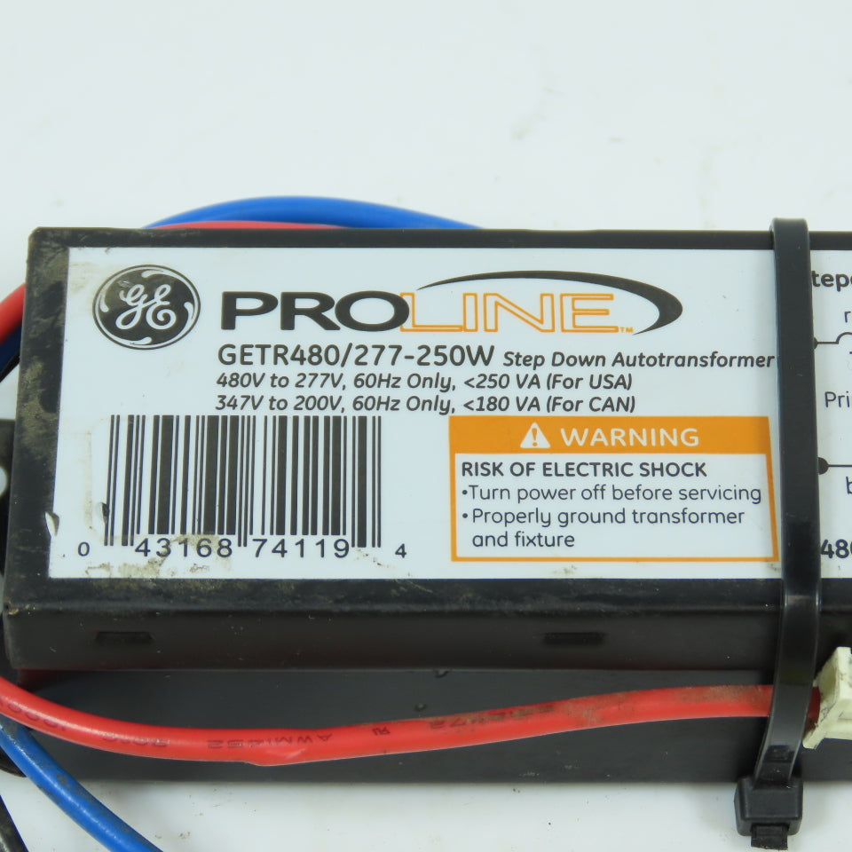 General Electric GETR480/277-250W Stepdown Autotransformer 480V To 277V 250VA