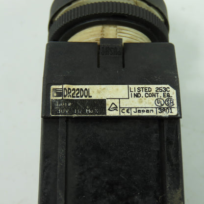 Fuji DR22D0L White Indicator Pilot Light 24V lot Of 3