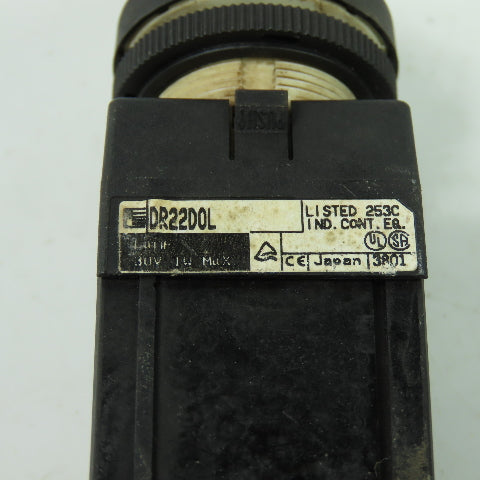 Fuji DR22D0L White Indicator Pilot Light 24V lot Of 3