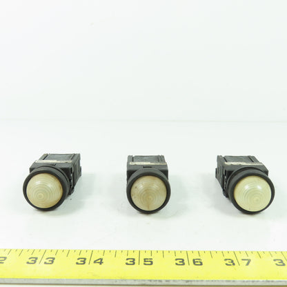 Fuji DR22D0L White Indicator Pilot Light 24V lot Of 3