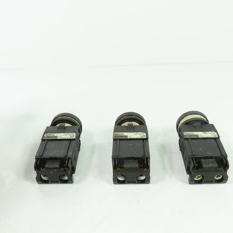 Fuji DR22D0L White Indicator Pilot Light 24V lot Of 3