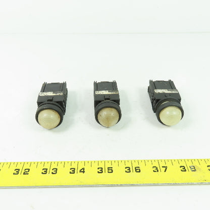 Fuji DR22D0L White Indicator Pilot Light 24V lot Of 3