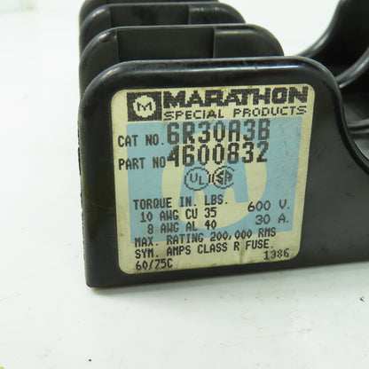 Marathon GR30A3B 4600832 Fuse Holder Block 600V 30A Lot Of 2