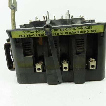 Allen Bradley 1494-DS60 Ser A 3-Pole Disconnect Switch 60A 600VAC 250VDC
