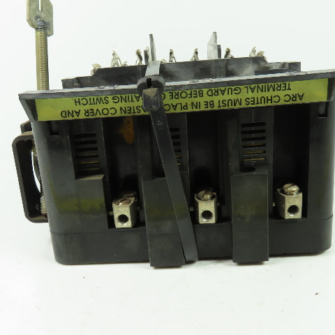 Allen Bradley 1494-DS60 Ser A 3-Pole Disconnect Switch 60A 600VAC 250VDC