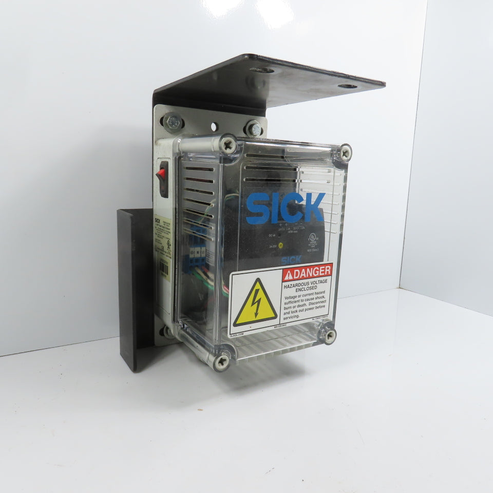 Sick PS95W-24V-ENC 7029740 4 Amp 24VDC Power Supply Enclosure W/ Mount