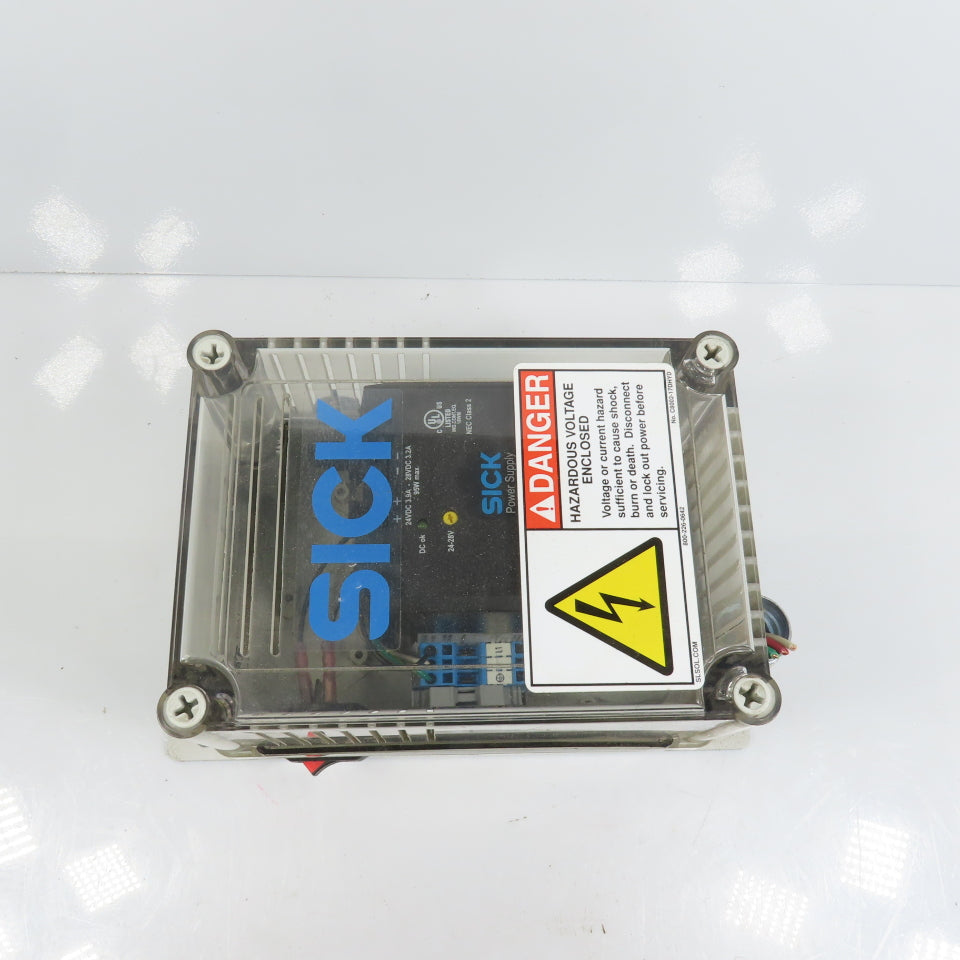 Sick PS95W-24V-ENC 7029740 4 Amp 24VDC Power Supply Enclosure W/ Mount