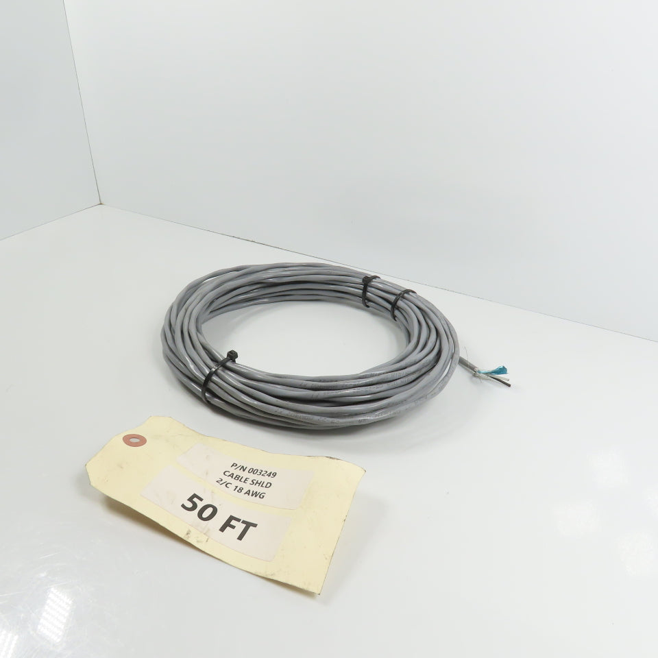Prysmian C2534A 18AWH 2-Conductor 18/2 Shielded Cable 50' Long