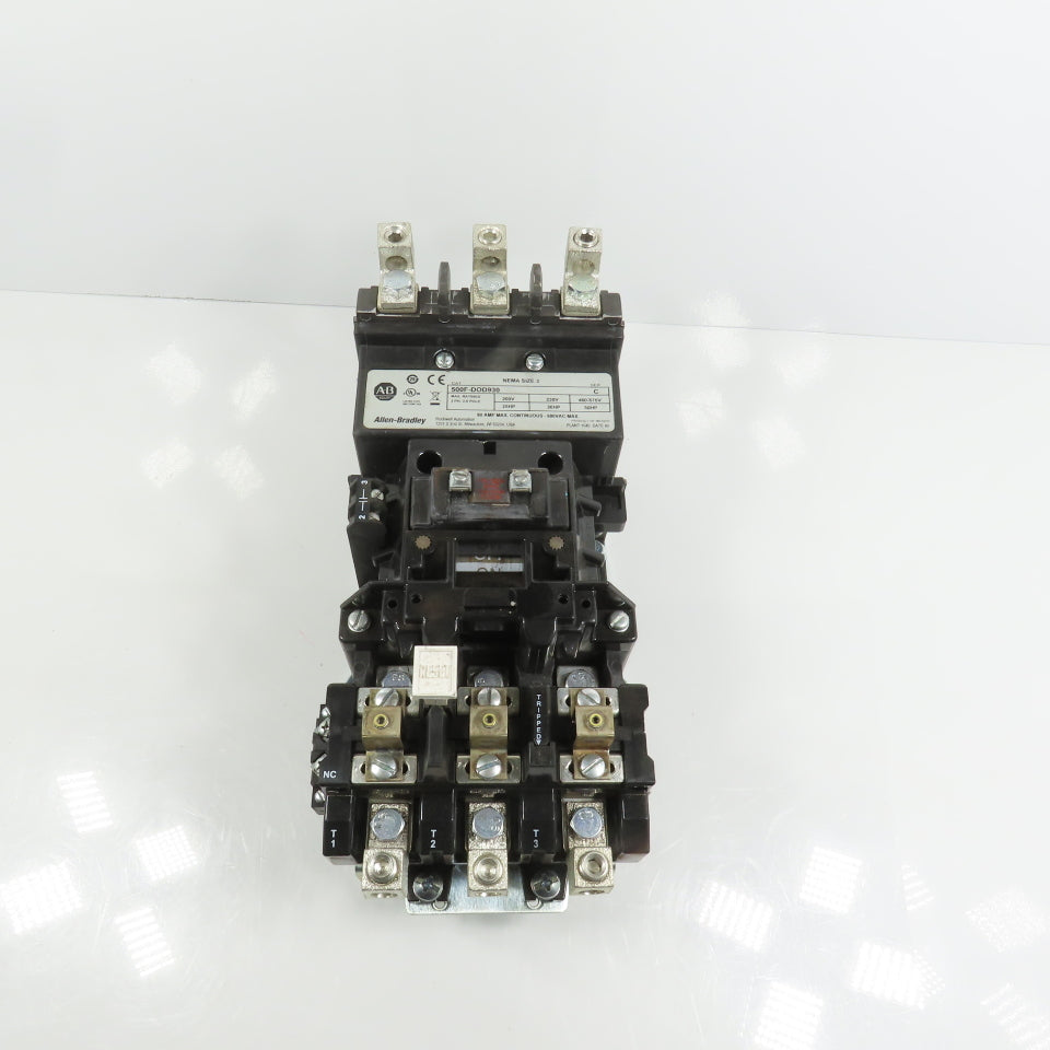 Allen Bradley 500F-DOD930 Size 3 Contactor 50HP 120V Coil W/ 592-EUTD Overload