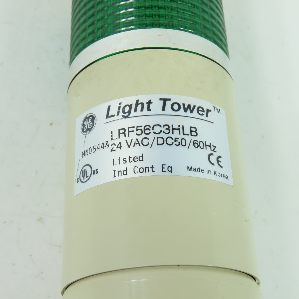 General Electric LRF56C3HLB 3 Section Light Tower Red Amber Green 24VAC 60Hz