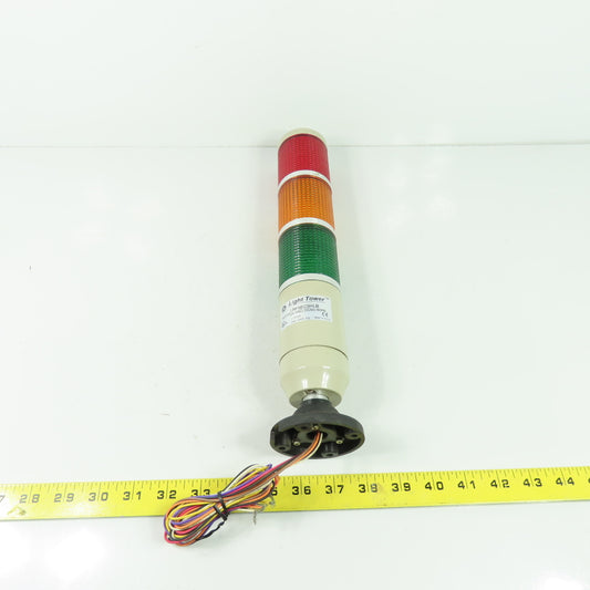 General Electric LRF56C3HLB 3 Section Light Tower Red Amber Green 24VAC 60Hz