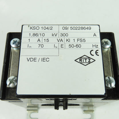 Ritz KSO 104/2 300A - 1A 1.86/10kV 50/60Hz Current Transformer