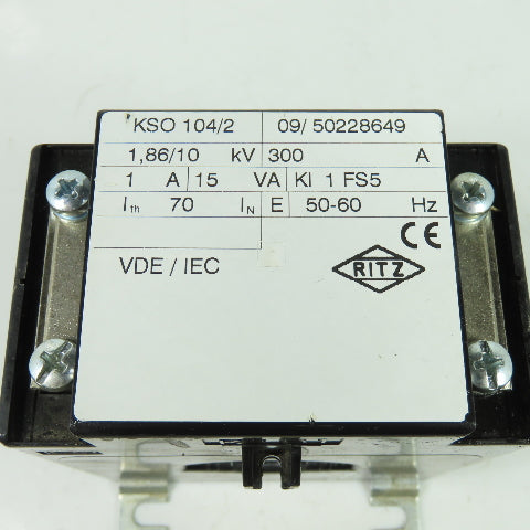 Ritz KSO 104/2 300A - 1A 1.86/10kV 50/60Hz Current Transformer