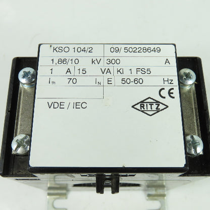 Ritz KSO 104/2 300A - 1A 1.86/10kV 50/60Hz Current Transformer