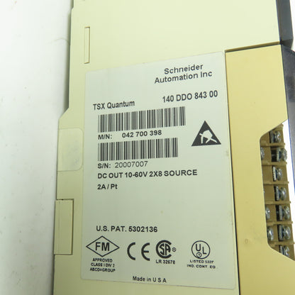 Schneider 140 DDO 843 00 TSX Quantum Discrete Output Module 10-60VDC 2X8 Source