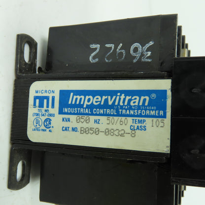Impervitran B050-0832-8 Micron Control Transformer 0.50KVA 50/60Hz